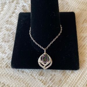 Sterling Silver Mystic Topaz Necklace